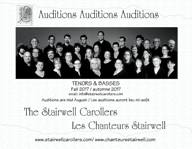 Stairwell Carollers audition flyer Fall 2017