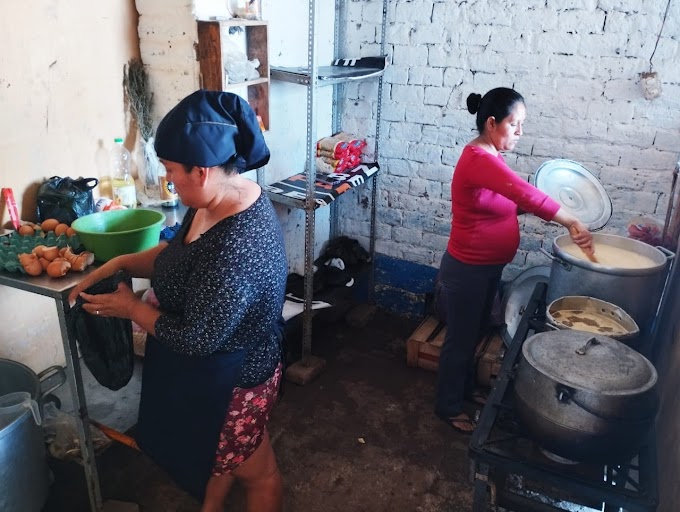 AZUCARERA POMALCA DONA ALIMENTOS A OLLA COMUN EN P.J. FANNY ABANTO