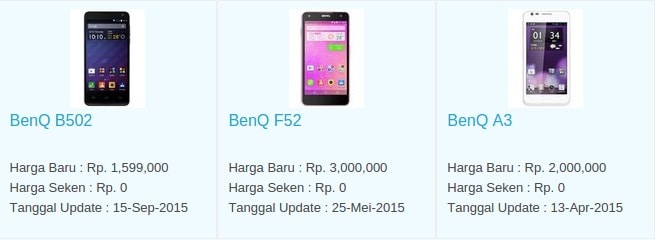 Daftar Harga Hp Terbaru BenQ Mei 2016