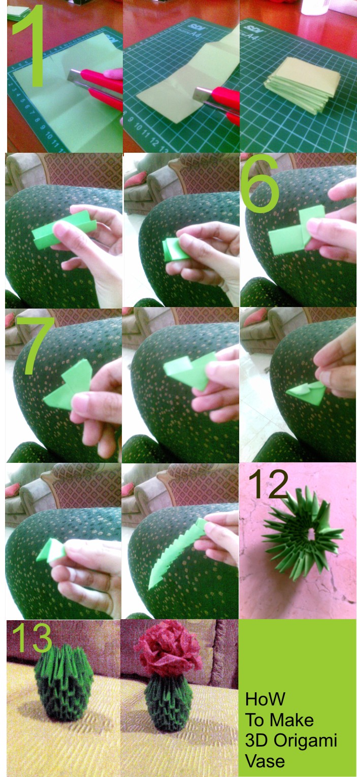 3D Origami Vase Little Aisyah