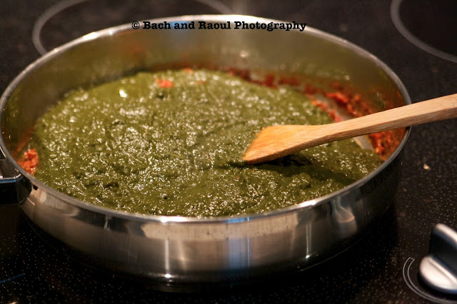 Spinach gravy for palak paneer