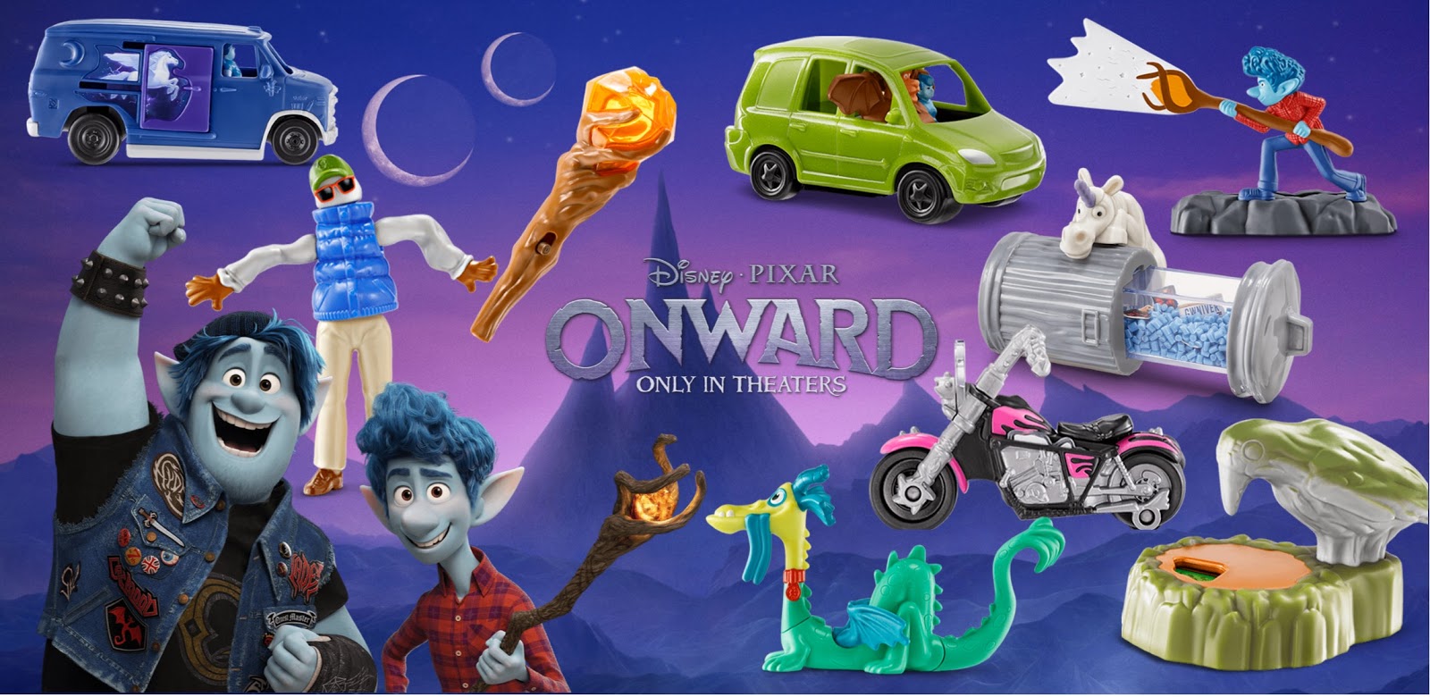 Take A Detailed Look At The New Onward Happy Meal Toys Now Available At Mcdonald S Pixar Post