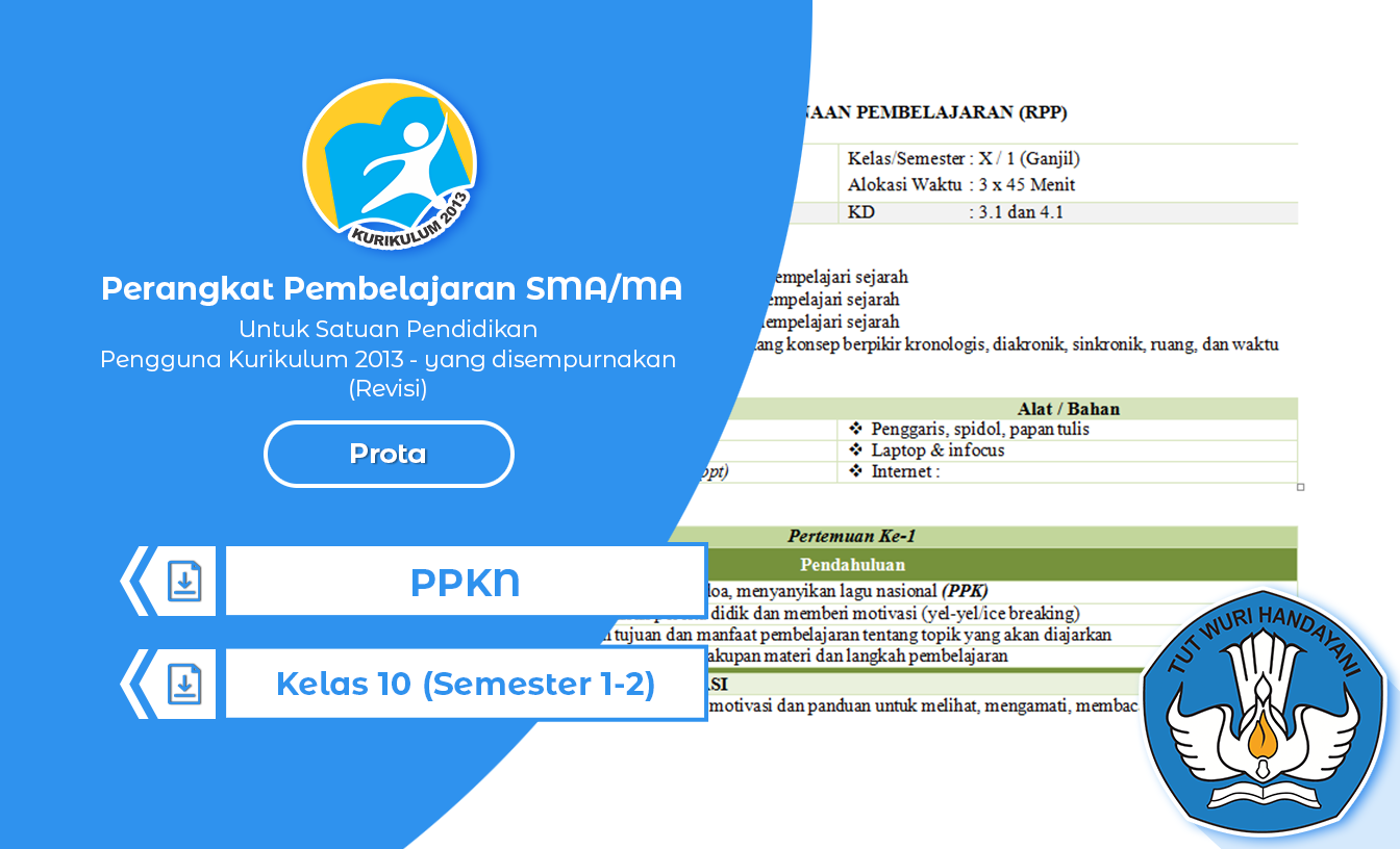 Prota PPKn Kelas 10 SMA