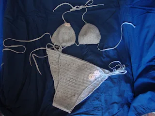 bikini mujer, ropa de baño mujer, bikini ganchillo