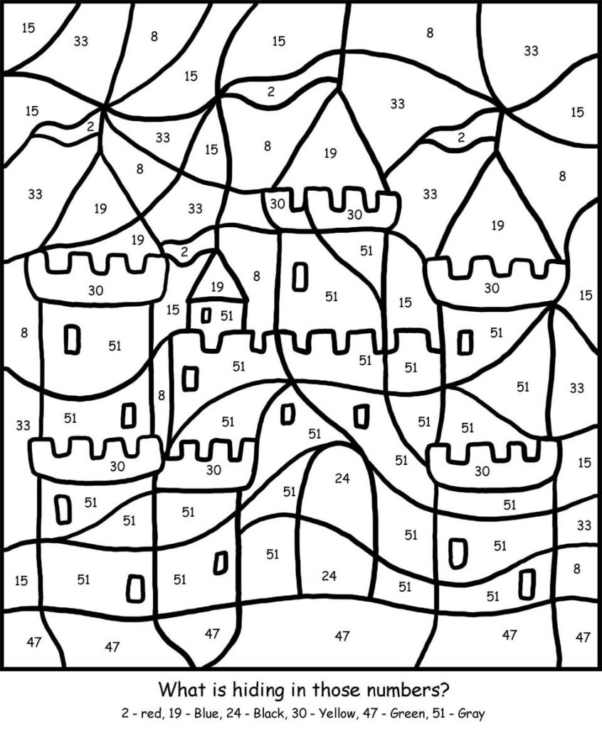 Free Printable Color By Number Coloring