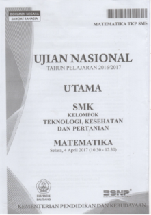 Soal UN Matematika SMK 2017