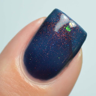 navy color shifting unicorn pee nail polish