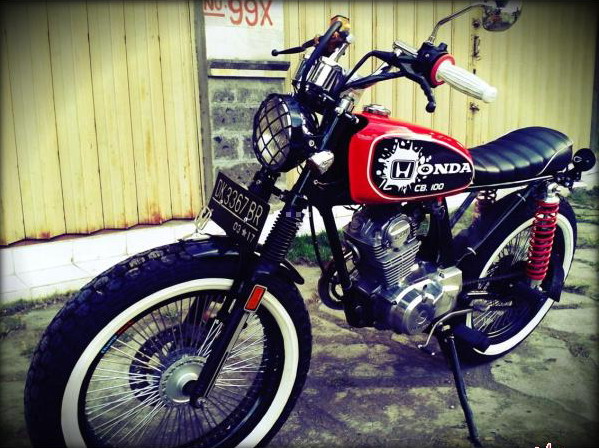 Modifikasi Honda CB 100 Dengan Konsep Retro Japstyle title=