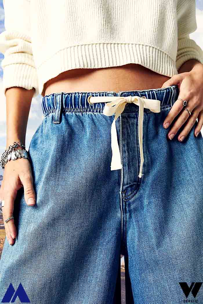 Pantalones comodos de jean mujer 2023 invierno