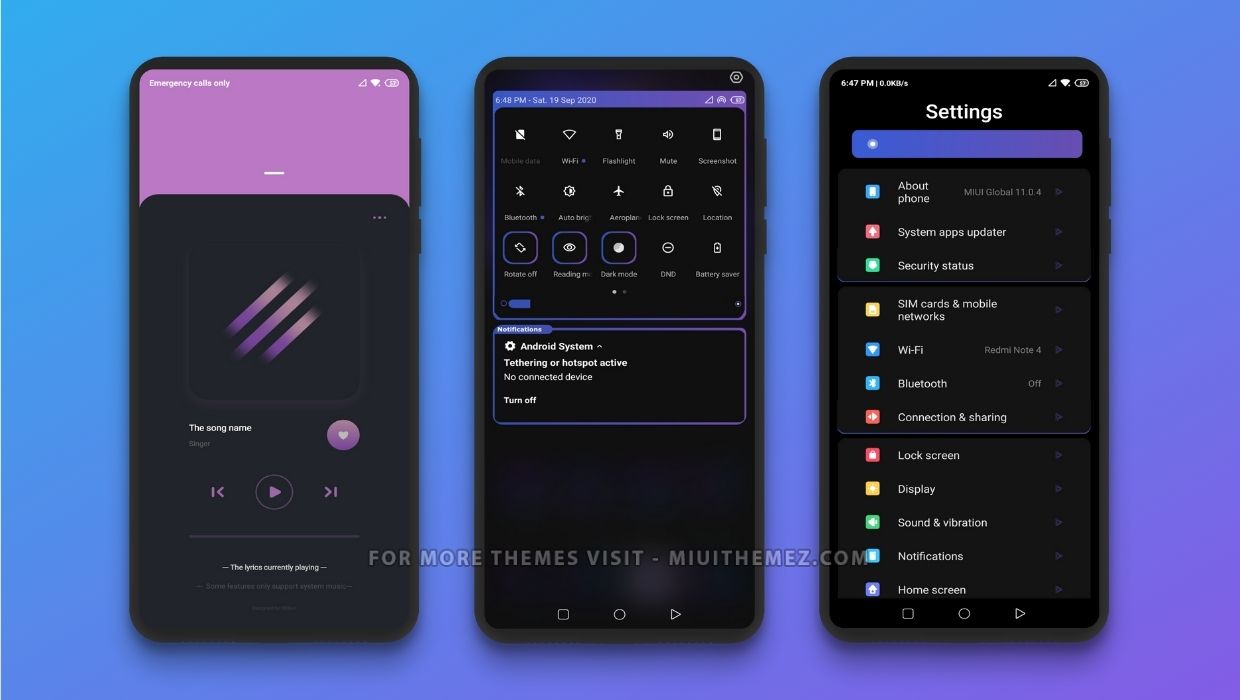 Violet And Blue MIUI Theme