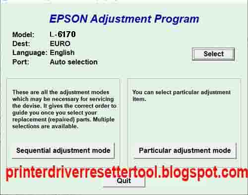 Epson L6170 Resetter Adjustment Program Tool Free Download 2021