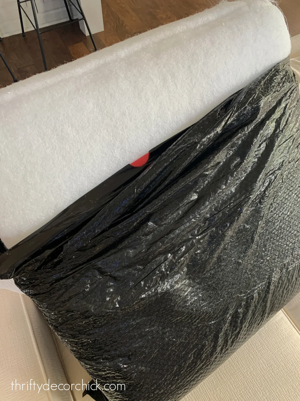 trash bag over cushion inserts