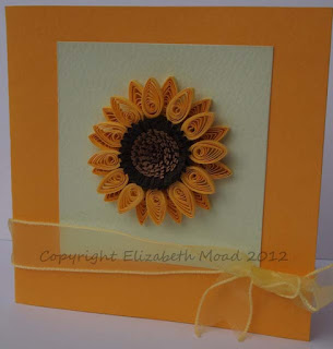 Quilled sunflower Elizabeth Moad