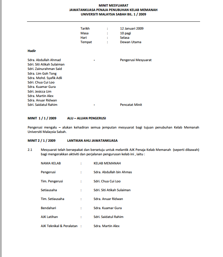 Contoh Surat Rasmi Ringkas - Gontoh