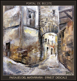 MATARRAÑA-PINTURA-MATARRANYA-BECEITE-PORTAL-PUEBLOS-TERUEL-CUADROS-ARTISTA-PINTOR-ERNEST DESCALS-