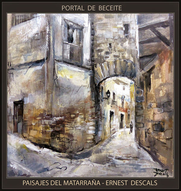 MATARRAÑA-PINTURA-MATARRANYA-BECEITE-PORTAL-PUEBLOS-TERUEL-CUADROS-ARTISTA-PINTOR-ERNEST DESCALS-