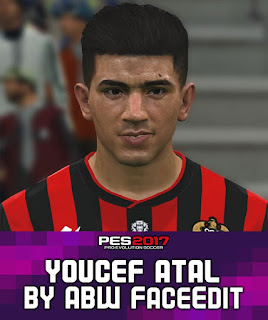 PES 2017 Faces Youcef Atal by ABW_FaceEdit