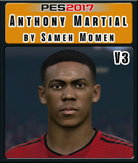 PES 2017 Faces Anthony Martial by Sameh Momen