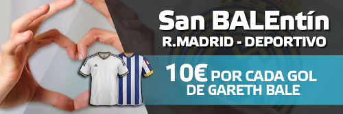 suertia bono 30 euros si Bale marca Real Madrid vs Deportivo liga 14 febrero