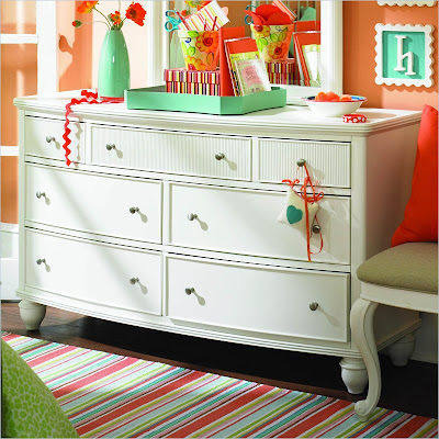 Lea Elation Double Dresser in Off-White