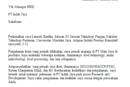 100+ Contoh Surat Lamaran Kerja / CV Semua Pekerjaan