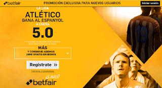 betfair supercuota 5 Atletico gana Espanyol Liga 3 diciembre