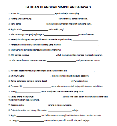 Latih Tubi Simpulan Bahasa - Sesuai Untuk Tahun 4, 5 & 6 