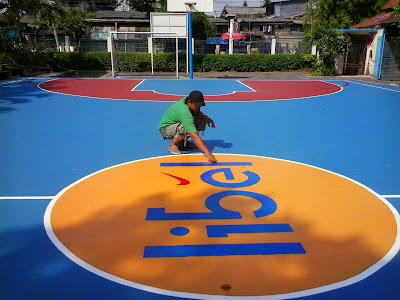 Harga Pengecatan Lapangan Basket dengan Branding Logo