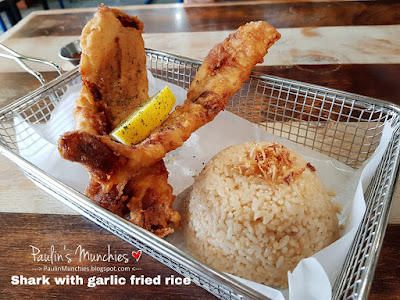 Shark with garlic fried rice - Monster Burger at Jurong East - Paulin's Munchies