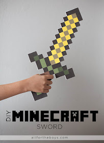 free printable Minecraft sword