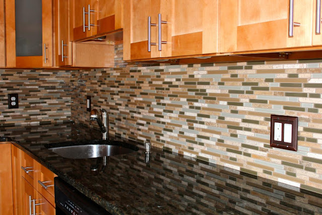 Stone Glass Tile Backsplash