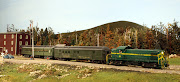 A short Rutland Ry. passenger train is heading out of Bellows Crossing on . (rutland rpo )