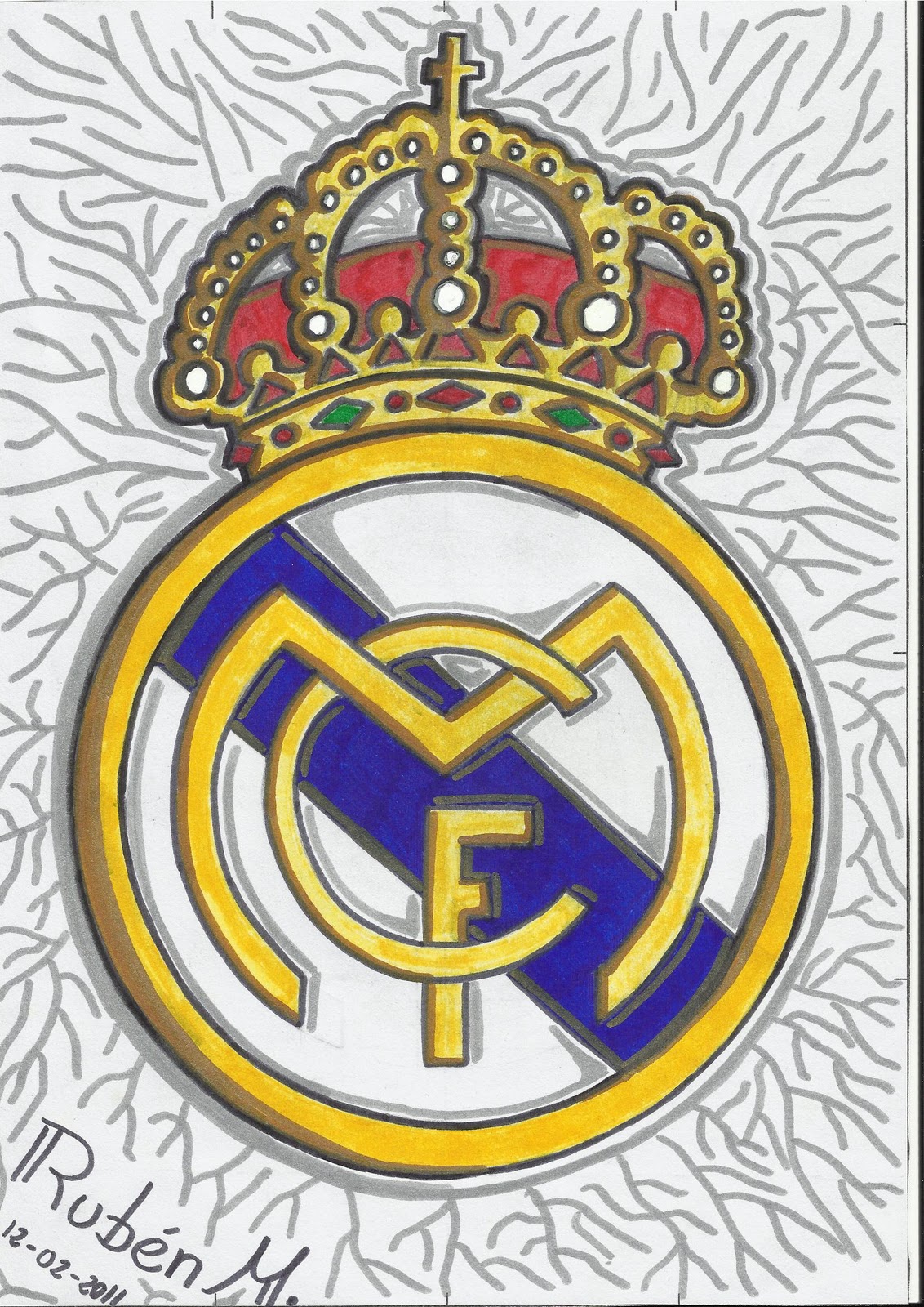 Dibujos Escudo  del Real  Madrid 