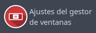 Icono Ajustes del gestor de ventanas