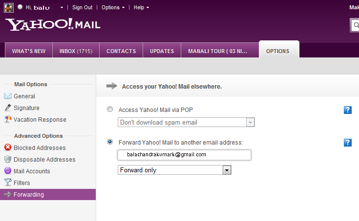 LATEST TIPS AND TRICKS 6.Forward All Yahoo Mail Emails To