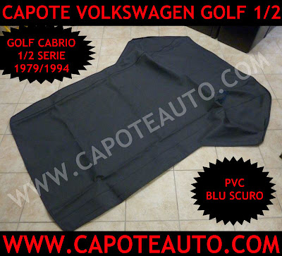 capote cappotta cappotte auto Volkswagen cabrio serie 1 2 pvc originale blu scuro notte