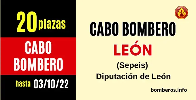 20 plazas de cabo de bombero diputación de León