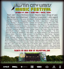 Official 2009 Austin City Limits Music Festival Lineup Poster