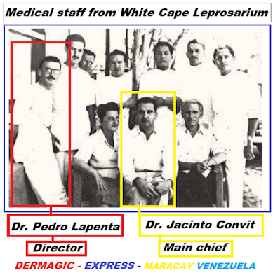 Dr. Lapenta and Convit in Cape white Leprocomium