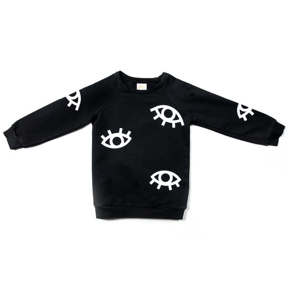 all eyes print kids sweater