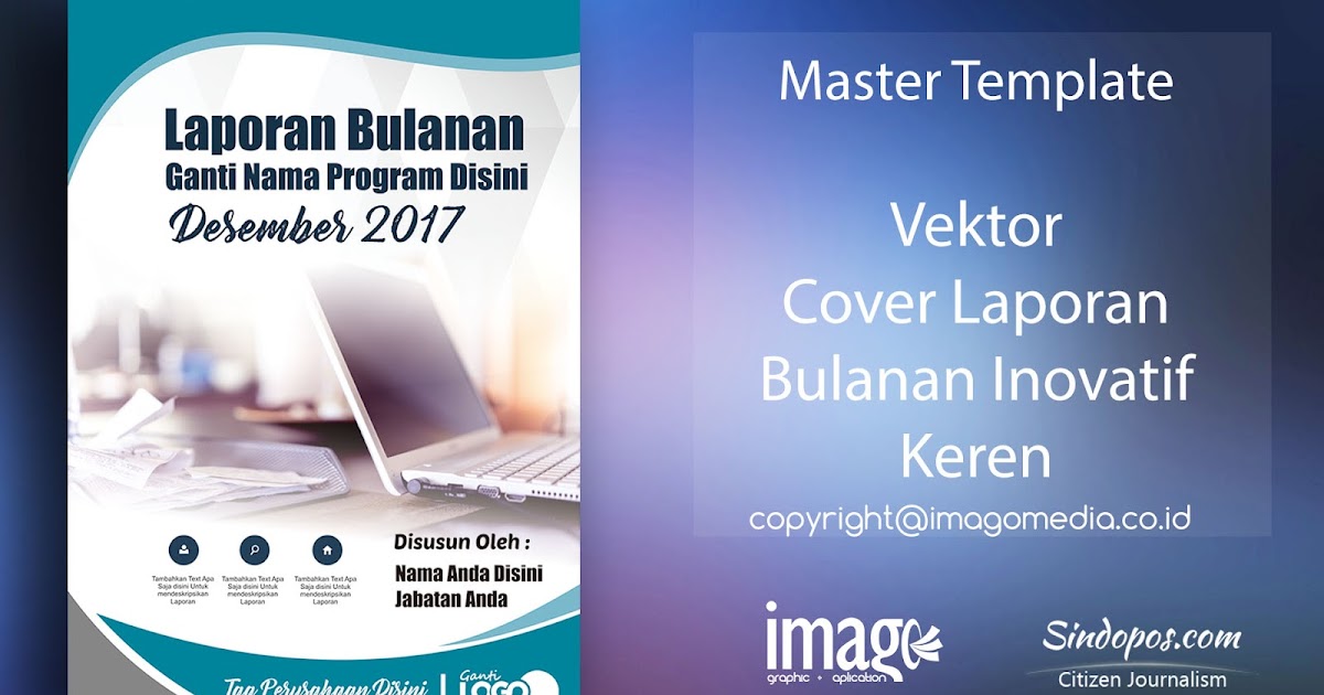 Download Template Desain Cover Laporan Bulanan Inovatif 