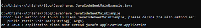 main method defined with different name