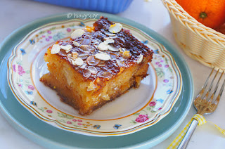 Traditional Greek Orange Cake with Syrup