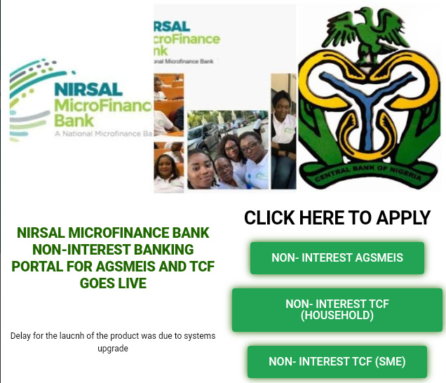 NIB COVID-19 TCF/AGSMEIS Loan: Nirsal MFB commences new application