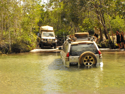 4x4 stuck Nolan's Brook, Old Telegraph Track, Cape York