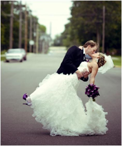 Ohhhh the purple shoes ohhh the matching purple bouquet And in an instant 