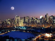 OH HOW I DO LOVE NEW YORK! Posted by Painted Page at 5:18 PM (moonrise over manhattan island new york)