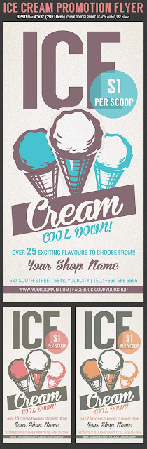  Ice Cream Shop Promotion Flyer Template