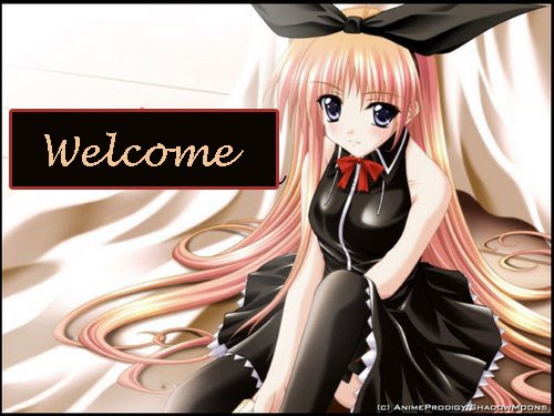  Anime  Greeting Cards  Anime  Girl Welcome