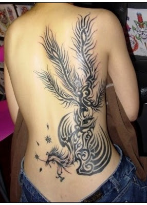free tattoo art, abstract phoenix